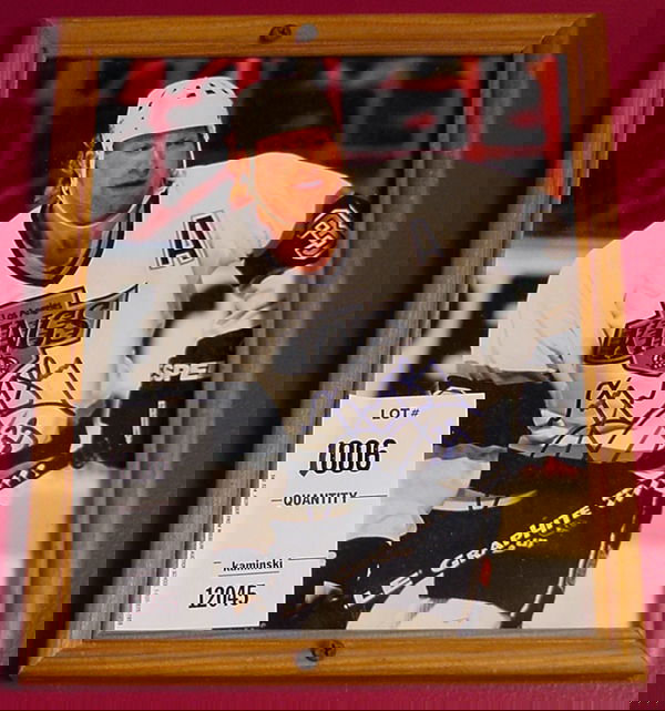 MARTY MCSORLEY AUTOGRAPH: Autographed hockey photograph, #33, Marty McSorley, framed 11" h .x 9 1/2" w.