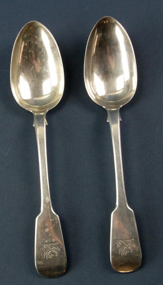 Pair of Scottish Silver Serving Spoons (1 of 7)