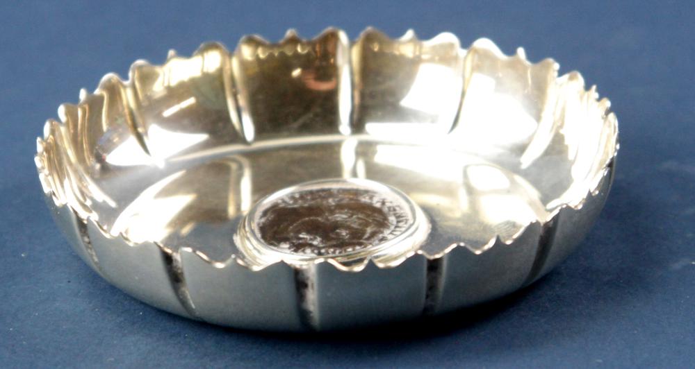 Bulgari Sterling Dish with Ancient Bronze Coin (1 of 6)