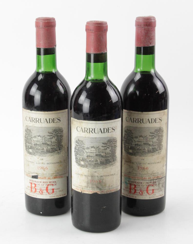 Three Bottles of 1966 Lafite-Rothschild (1 of 6)