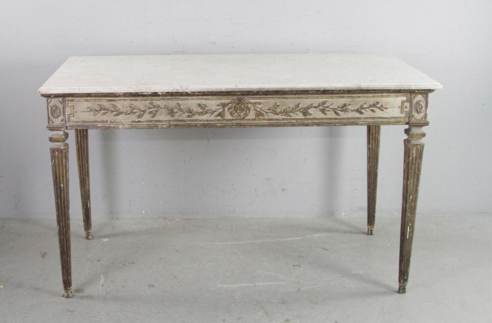18thC Italian Marble Top Foyer Table (1 of 9)