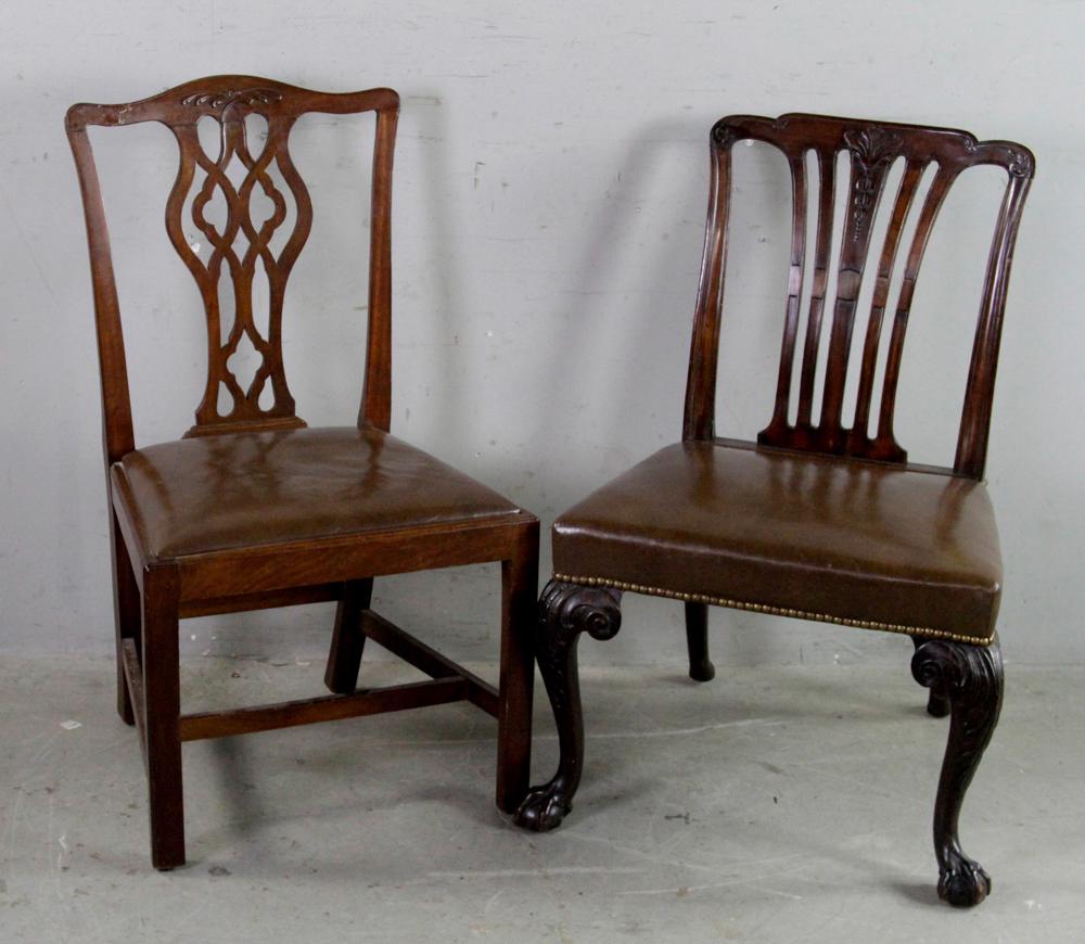 18th/19thC English Chippendale Mahogany Chairs (1 of 9)