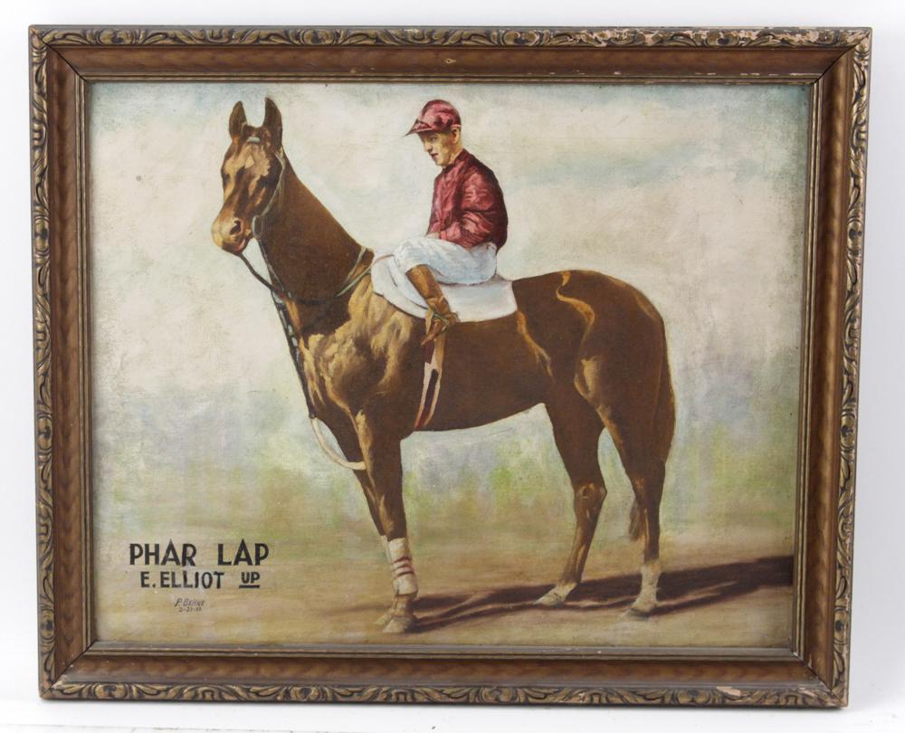 P. Behne, Jockey Elliot on Horse Phar Lap (1 of 6)