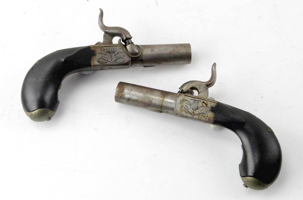 Antique Belgian Cap and Ball Dueling Pistols (1 of 11)