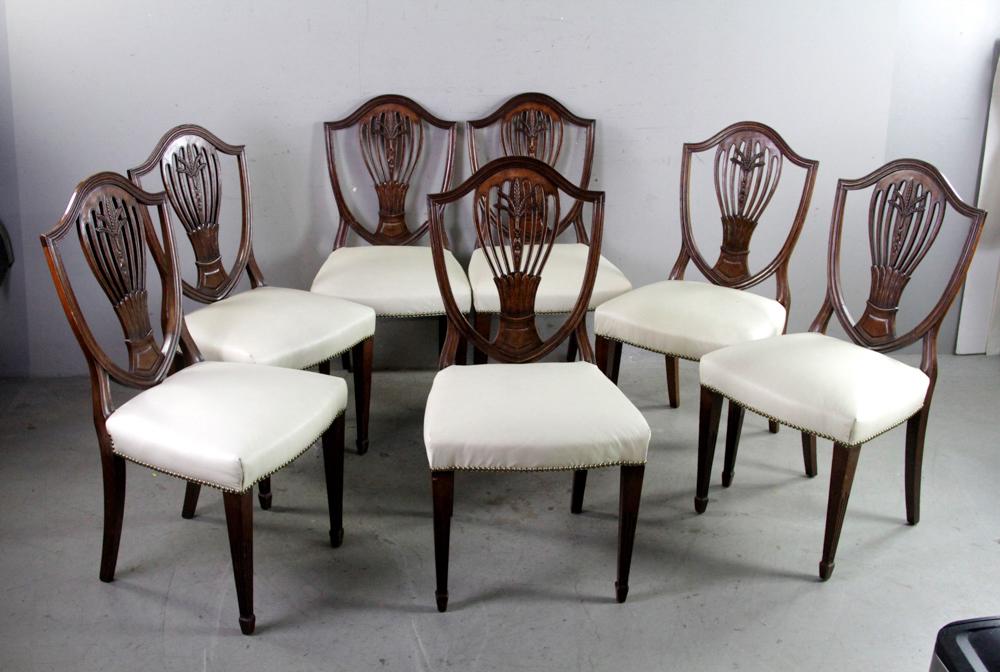 19thC Mahogany Shield-Back Dining Chairs (1 of 3)