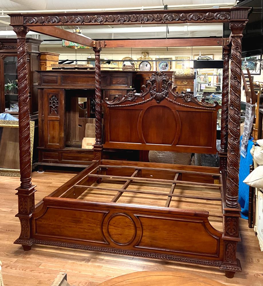Fine Mahogany Canopy Bed (1 of 12)