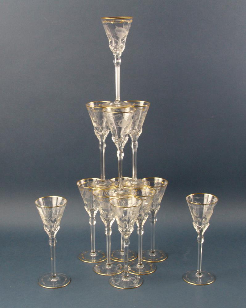 Cut Glass Stemware Attributed to Val St. Lambert (1 of 7)