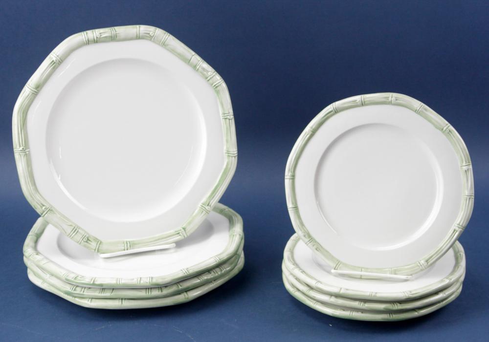 Italian Plates with Bamboo Design Border (1 of 6)