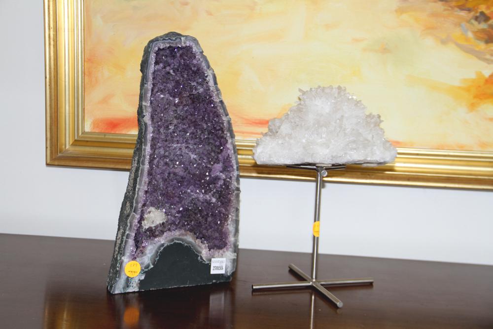 Amethyst Geode and White Crystal Specimen (1 of 1)