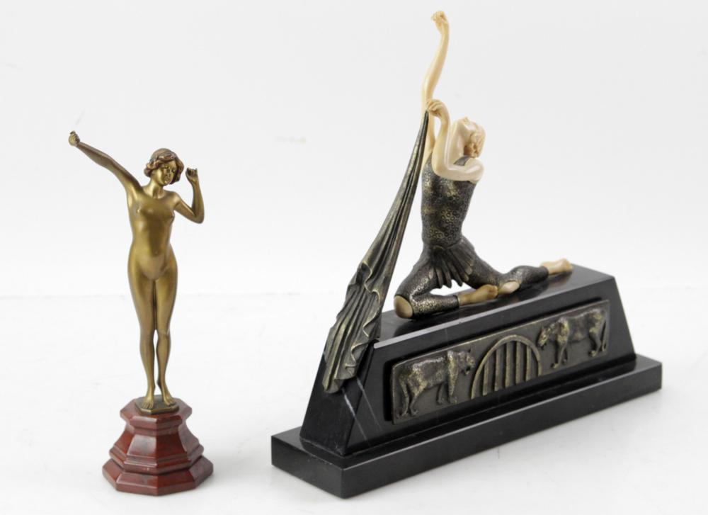 Two Art Deco Statues, Isadora Duncan, Maiden (1 of 10)