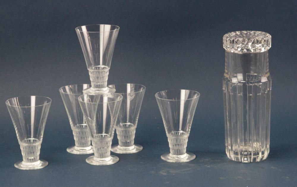 Lalique Etched Glasses, Tiffany Crystal Bottle (1 of 8)