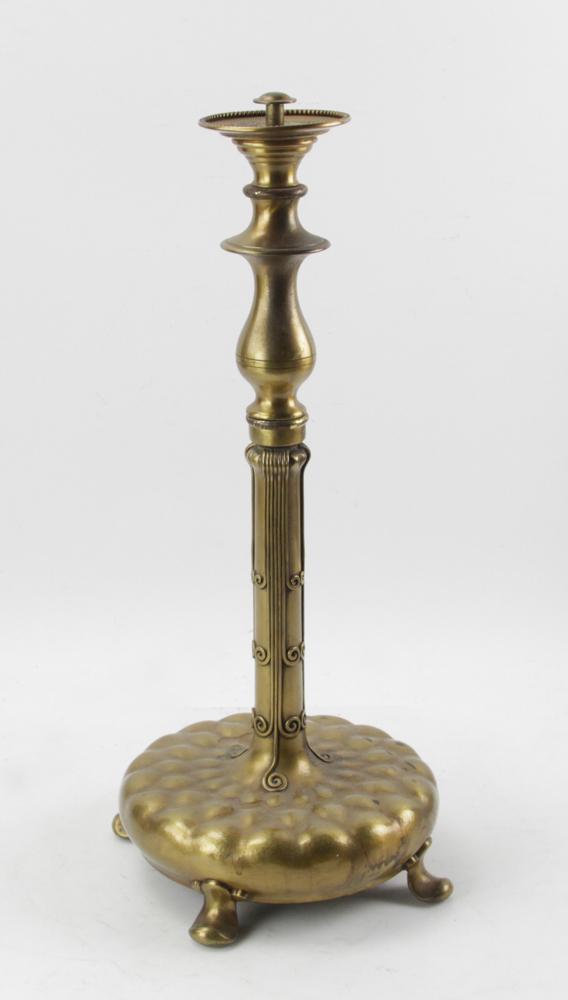 Antique Bronze Lamp Base with Scrolls (1 of 8)