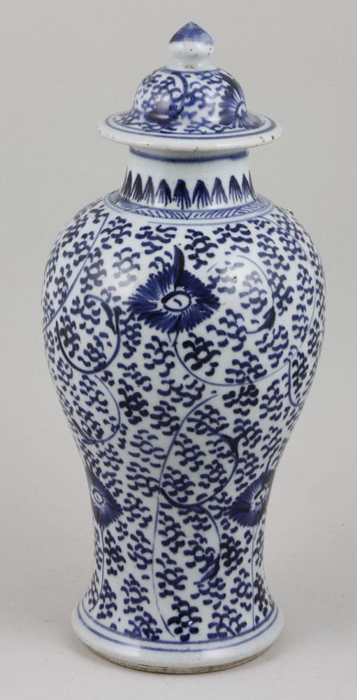 18thC. Chinese Blue and White Vase (1 of 3)