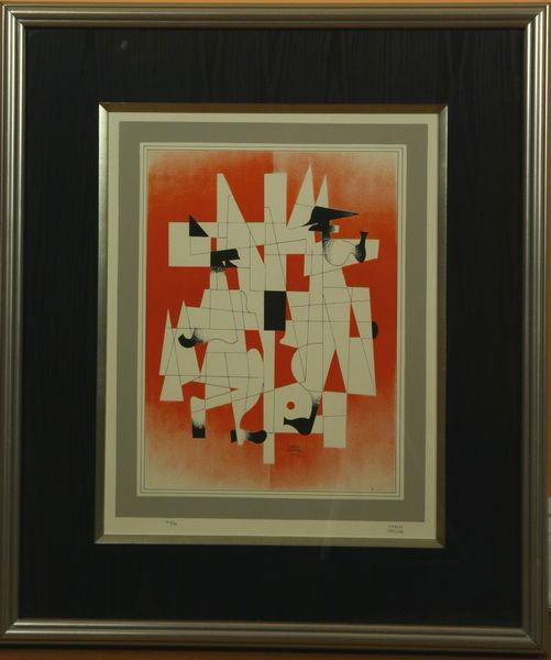 Merida, Abstract, Print: Carlos Merida (Guatemalan/Mexican, 1891-1984), abstract, print, signed lower right, marked 49/50 lower left, 20" x 15 1/2" (sight), 30" x 26" (frame).