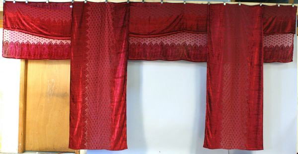 Group of Four (4) Velvet Window Curtains: Group of four (4) velvet window curtains, 86"l. x 42 1/2"w. Good condition.