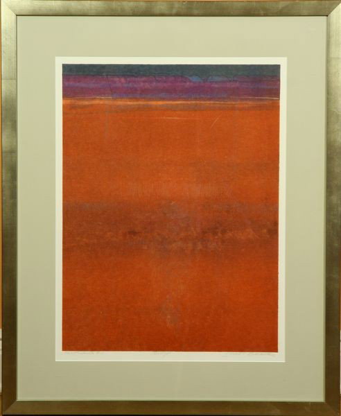 Brommer, "Earth Series #11", Monotype: Gerald F. Brommer, "Earth Series #11", monotype, signed lower right, 24" x 18" (sight), 34" x 28" (frame).
