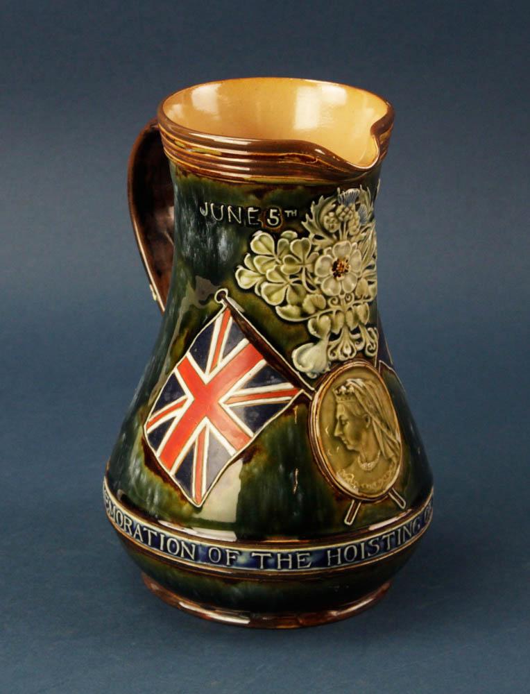 Doulton Lambeth Queen Mother Commemorative Vase (1 of 7)
