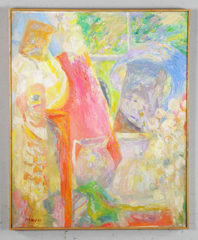 George McNeil, Abstract. Oil on Canvas (1 of 5)