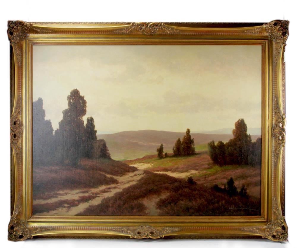 Signed Andrew Thomas Schwartz, Landscape: Signed Andrew Thomas Schwartz (New York artist, 1867 - 1942), landscape, oil on canvas, 36" x 48".