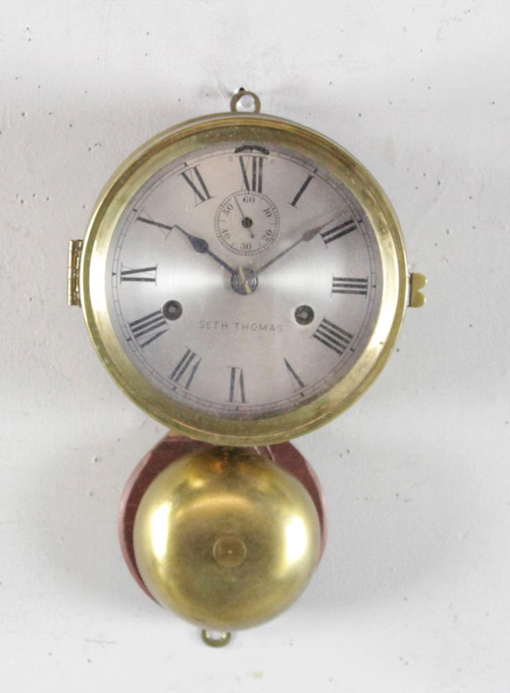 Seth Thomas Brass Wall Clock (1 of 9)