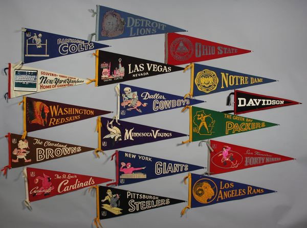 Large Lot of Pennants: Large lot of pennants including MLB and NFL pennants.