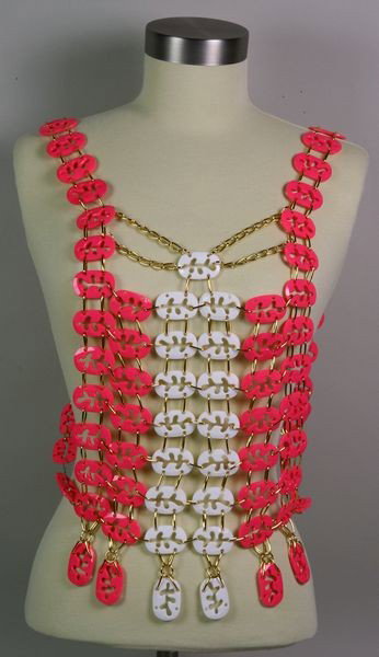 1950s Chainmail Vest: 1950s chainmail vest, approximately 19"h (folded as worn) x 9 1/4"w).