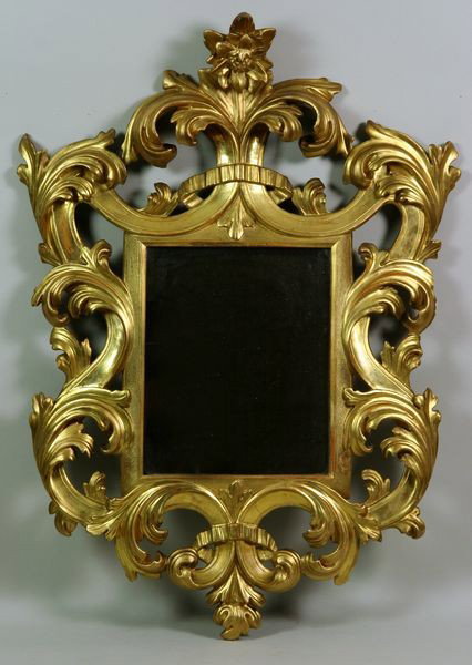 Late 18th/Early 19th C. Gilt Mirror: Late 18th/early 19th century hand carved gilt mirror, 31 1/2"h x 21 1/2"w. One (1) small piece broken off on upper right side, newer glass. Provenance: Estate of RICHARD ALFRED CHAMBERS, MD. Dr. Chamb