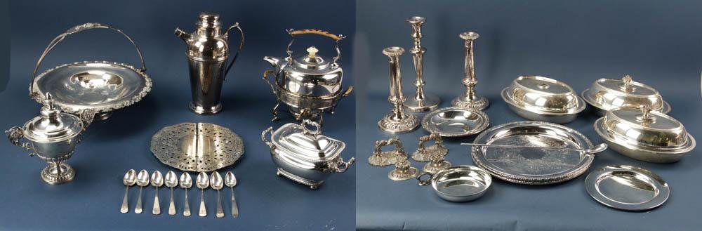 Coin Silver Spoons, Hot Water Kettle, Dishes (1 of 18)