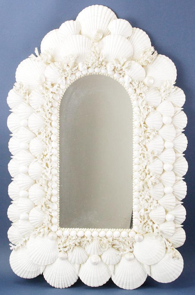 Shell Mirror with White Coral (1 of 5)