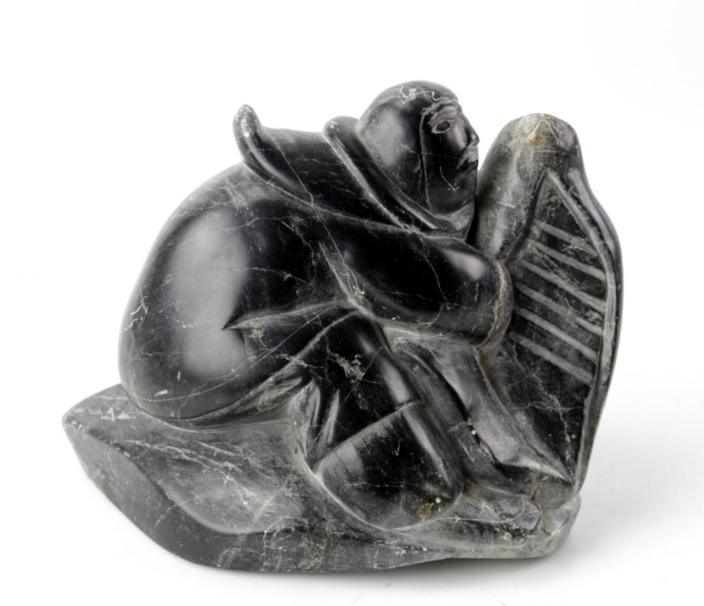 19th/20thC Inuit Soapstone Carving (1 of 8)