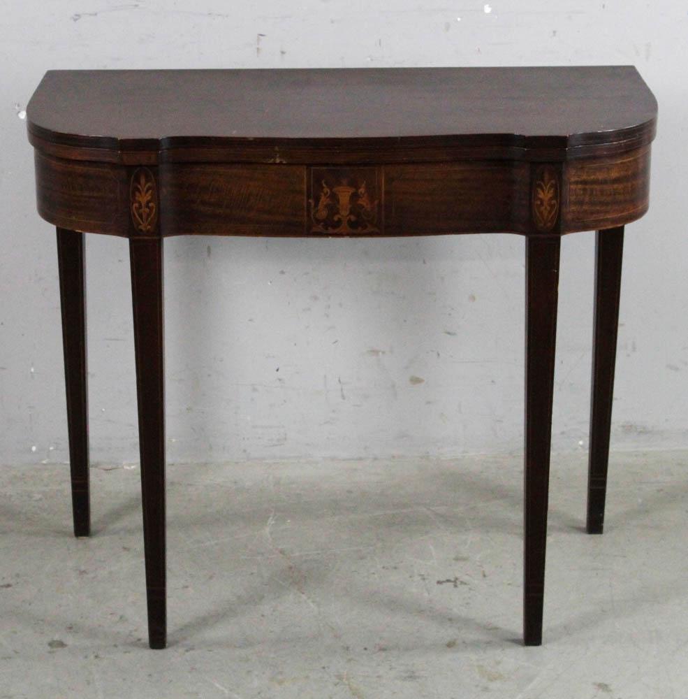 Custom 1920s Federal-Style Mahogany Card Table (1 of 11)