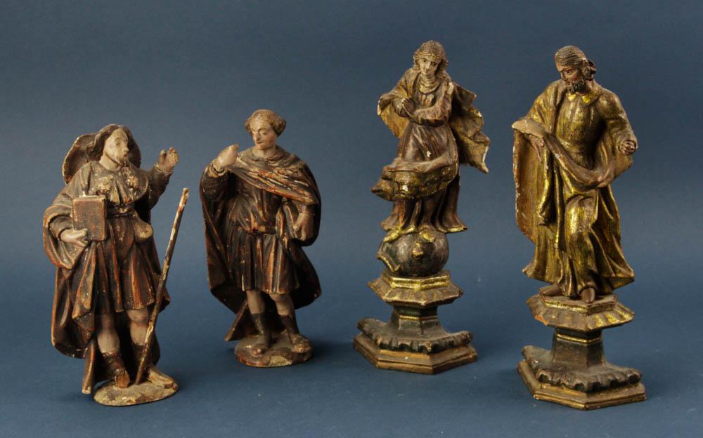 18th/19thC Italian Carved Polychrome Figures (1 of 6)