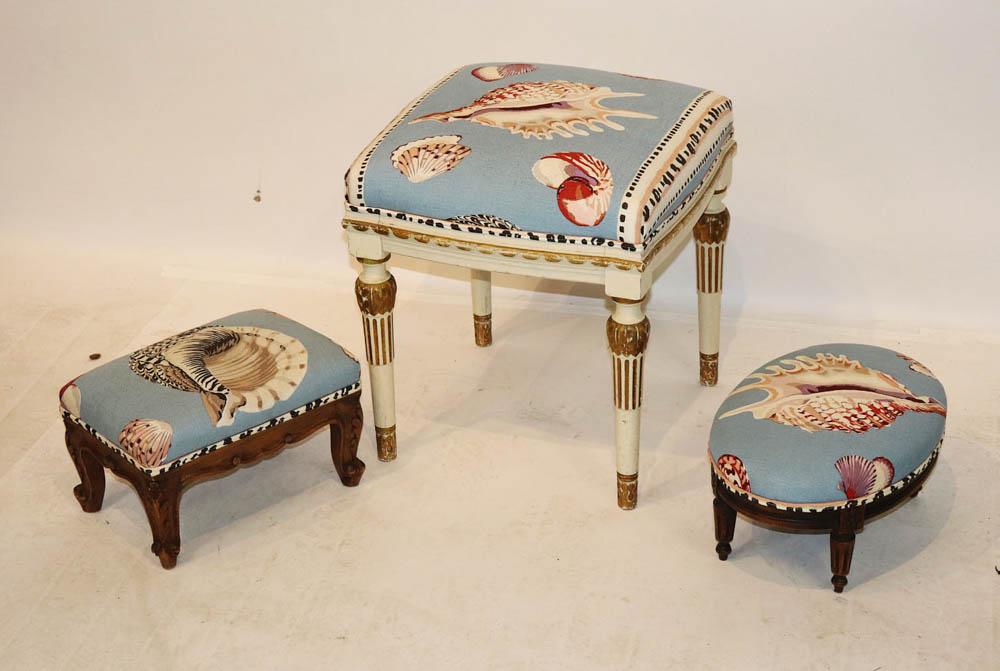 French Upholstered Stools (1 of 6)