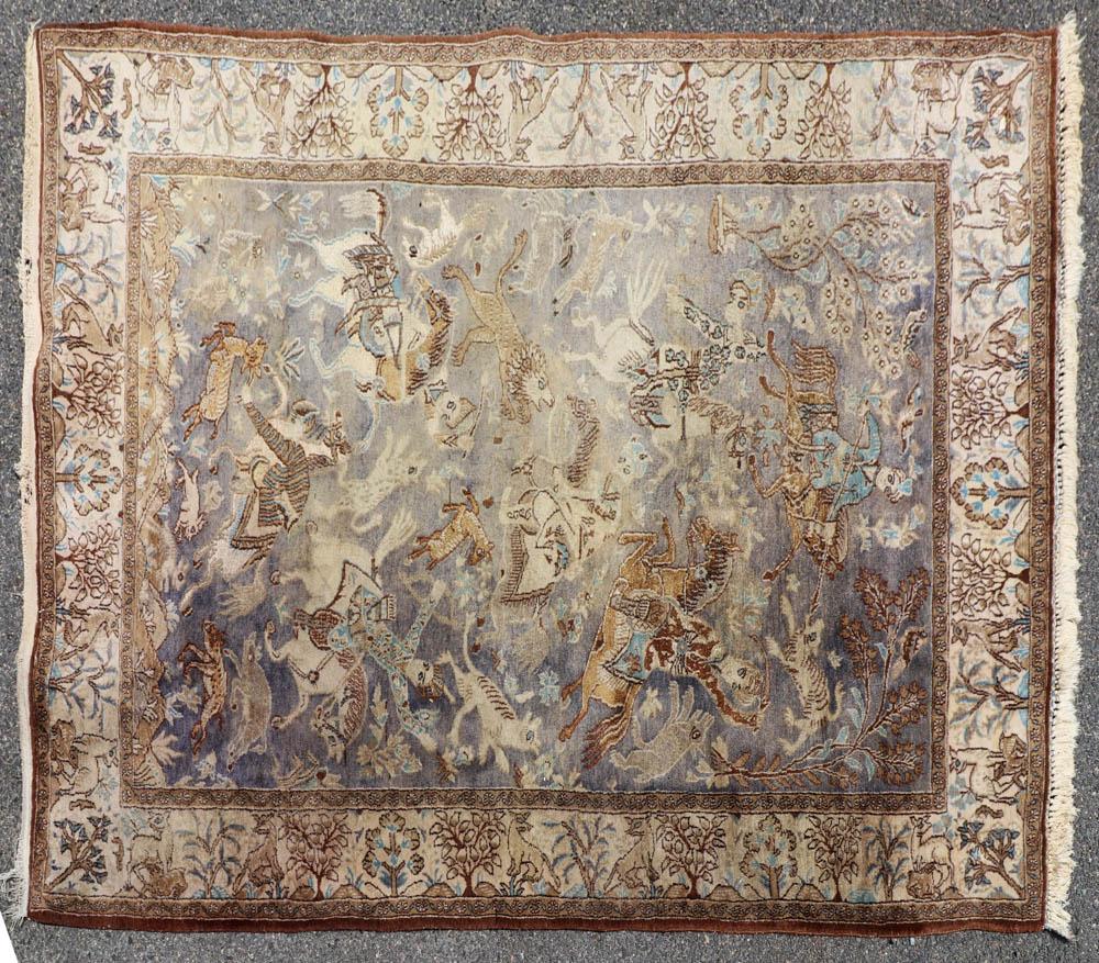 Antique Tabriz Hunting Rug (1 of 5)