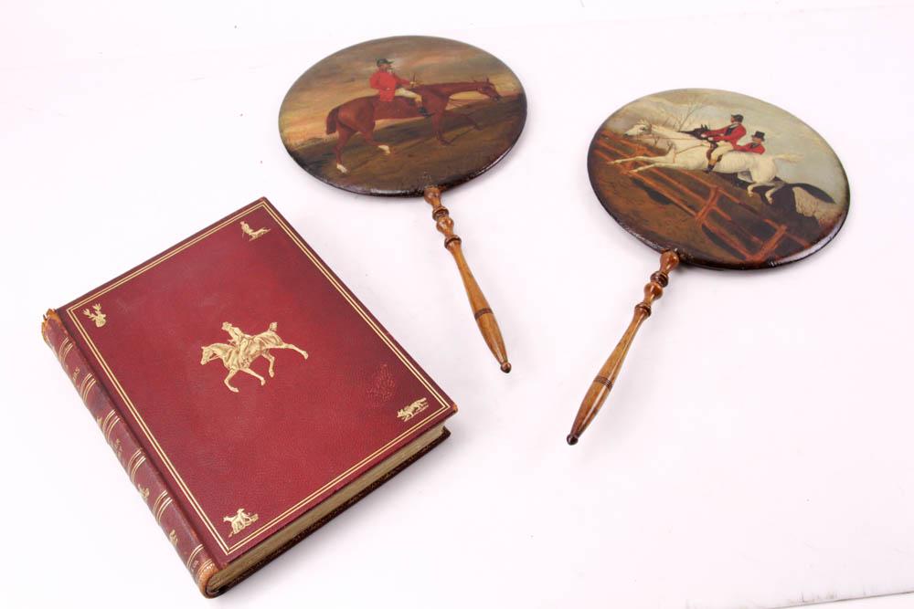 Equestrian Paddles with Hand Painted Scenes and Life of G. Stubbs R.A. (1 of 12)