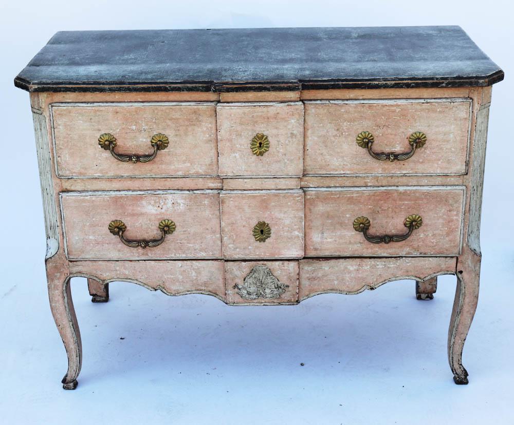 18thC French Paint Decorated Chest (1 of 7)