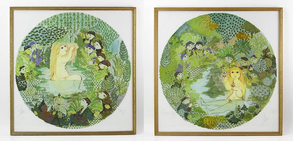 Bjorn Wiinblad, Pair of Prints, Susanne (1 of 10)