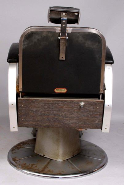 Koken Deco Chrome & Leather Barber's Chair - 2