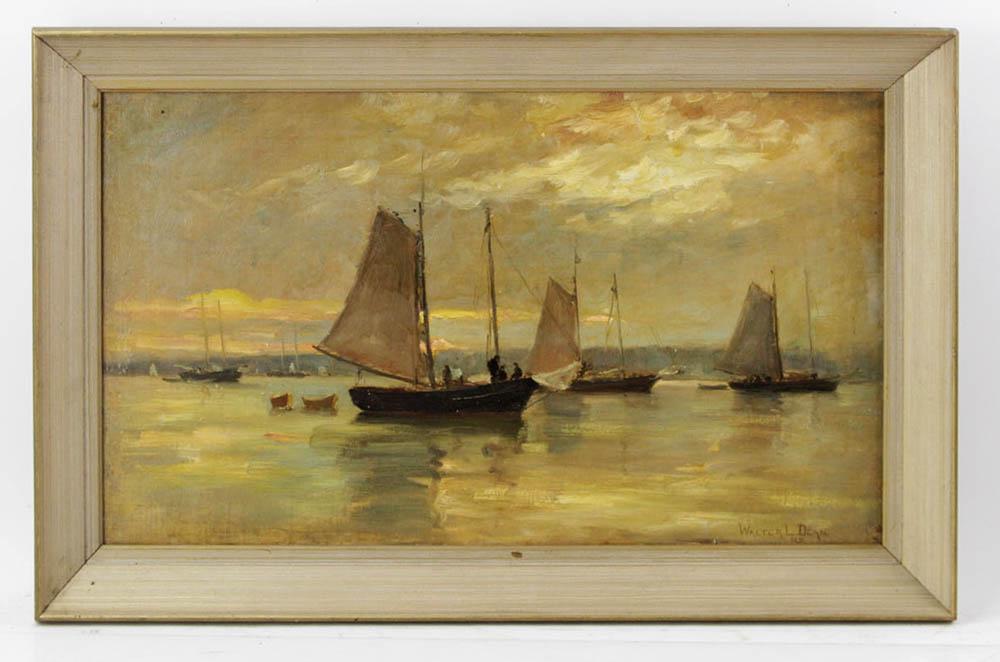 Walter Lofthouse Dean, Twilight in Harbor (1 of 12)