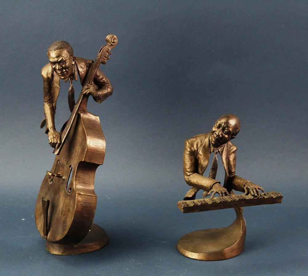 Mark Hopkins, Two Bronze Sculptures of Jazz Players (1 of 11)