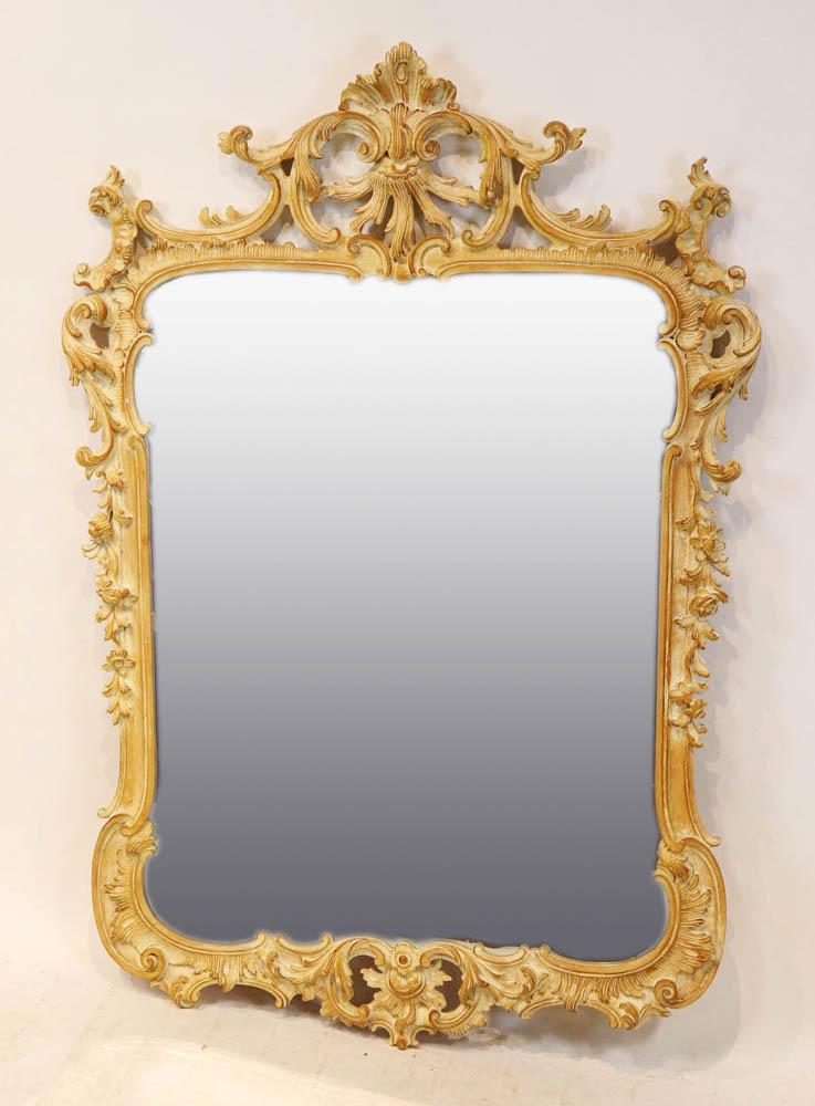 Carved Italian Mirror with Reticulated Cartouche (1 of 4)