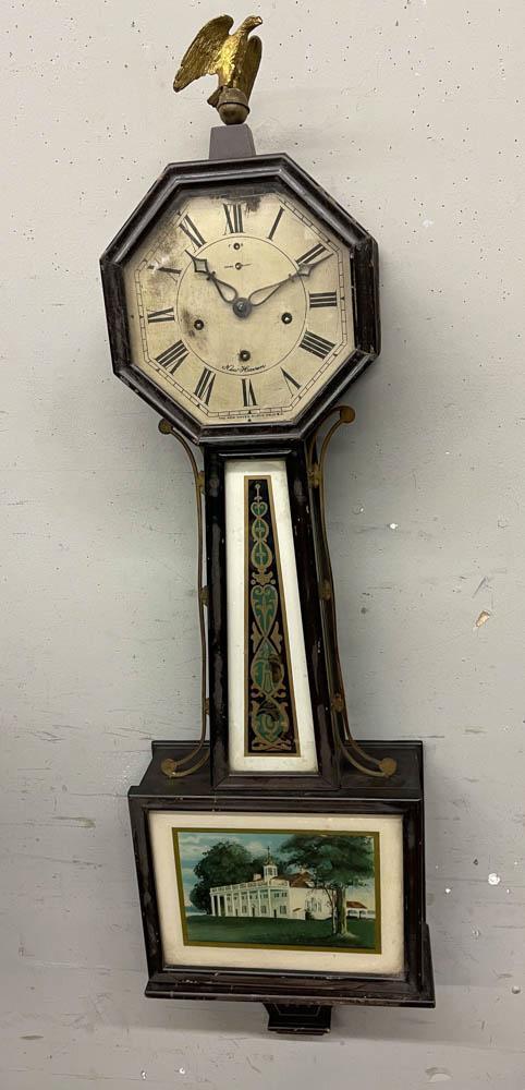 New Haven Mahogany Banjo Clock (1 of 3)
