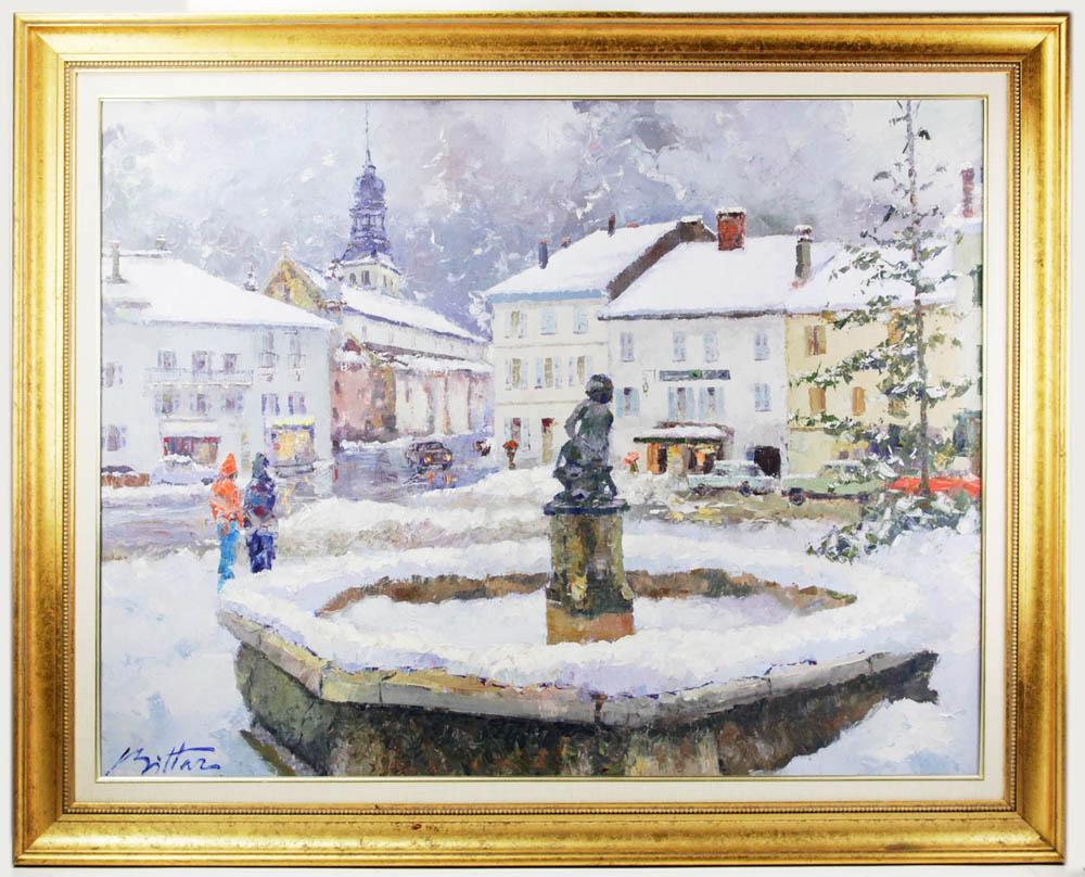 Pierre Bittar, Winter Fountain, Oil on Canvas (1 of 4)
