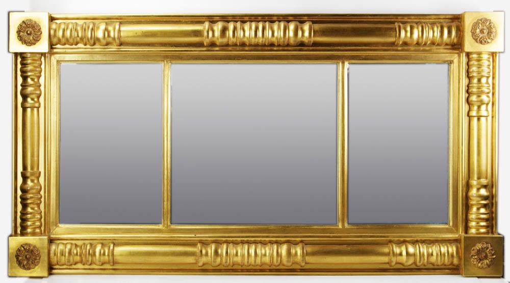 Federal-Style Gold Leaf Mirror with Beveled Glass (1 of 4)