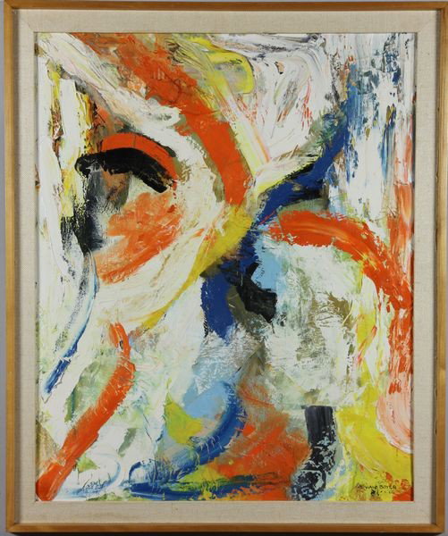Boyer, Abstract, O/C: Hal Boyer, abstract, oil on canvas, signed lower right and dated '62', 32" x 26", 35 3/4" x 29 3/4" (frame) .