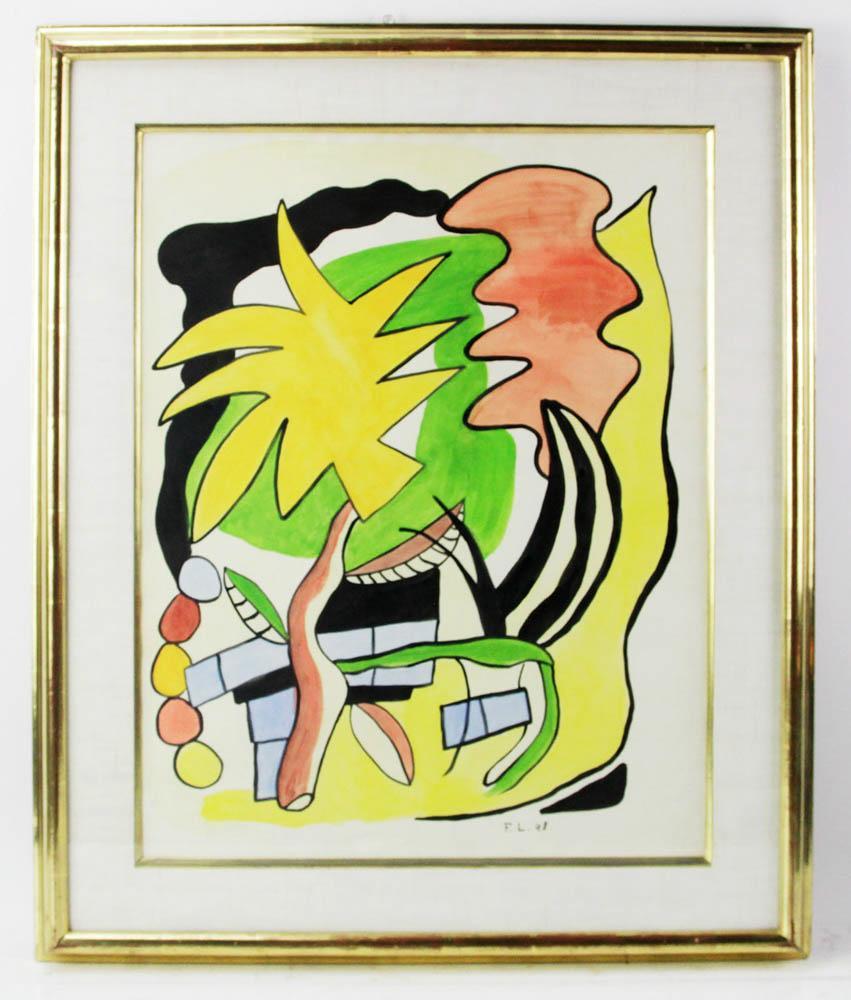 Nature Morte, Watercolor, Signed FL 48 (1 of 8)
