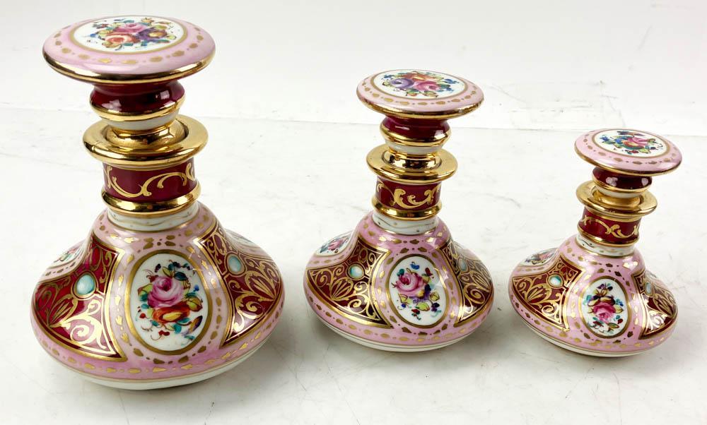 Set of French Hand-Painted Dresser Jars (1 of 5)