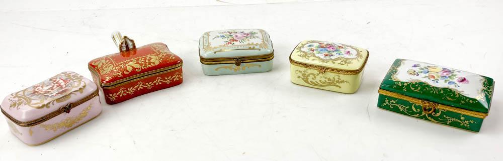 French Limoges Hand-Painted Dresser Boxes (1 of 5)