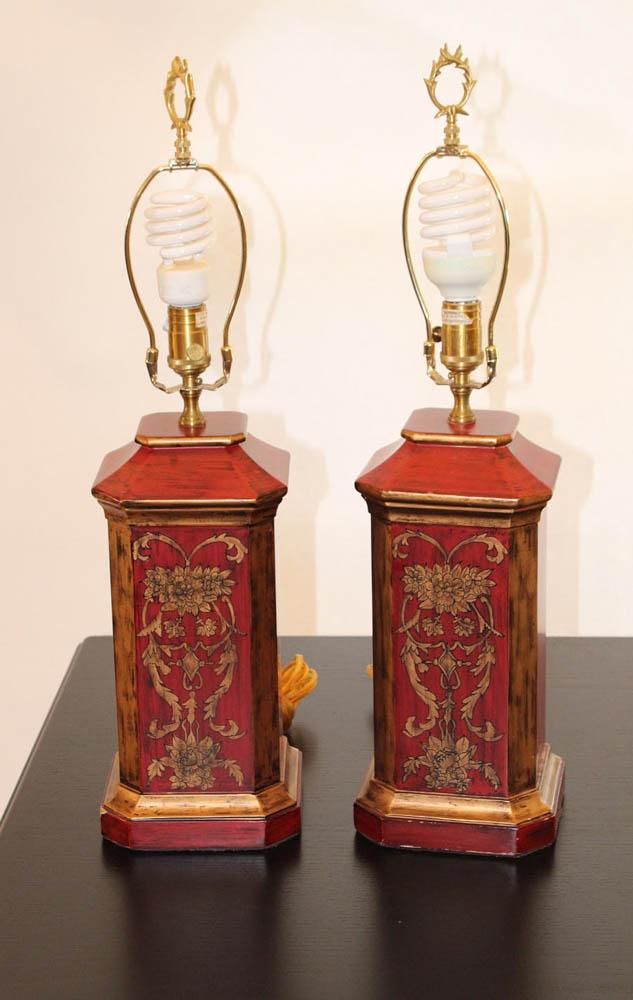 Pair of Ceramic Asian-Style Table Lamps (1 of 4)