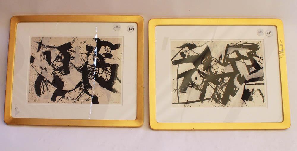Two Abstract Prints, Signed (1 of 6)